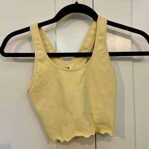 Spiritual Gangster Amor Crop Tank - Yellow - XS/S